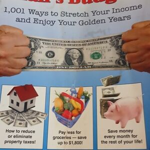Financial Guide Book with Dollar Bill Cover RETIRING ON A POOR MANS BUDGET